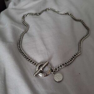 Marc by Marc Jacobs SIlver Tone toggle necklace chain